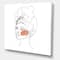 Designart - One Line Portrait of African American Woman III - Modern Canvas Wall Art Print